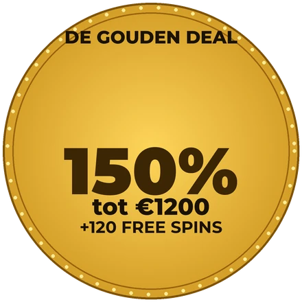 150% tot 1200 euro + 120 Free Spins
